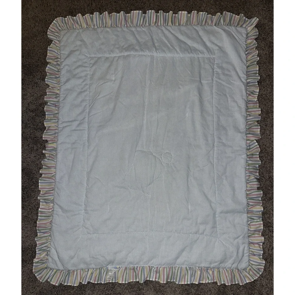 Vtg 1982 Morgan Teddy Beddy Bear Baby Crib Comforter Blanket Sleepy Bear 50